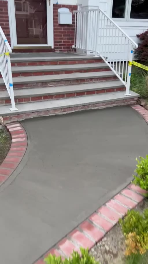 Completed front walkway and steps